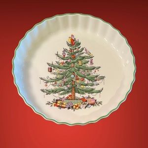 ❌SOLD❌ Vintage Spode Christmas Tree Quiche/Pie/Flan Baking Dish